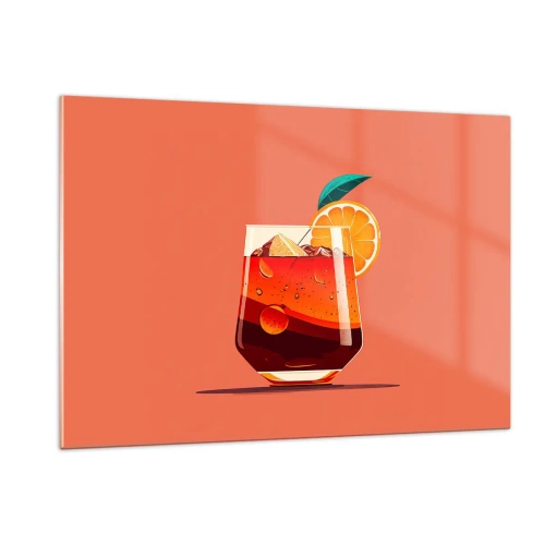 Schilderen op glas - Zomerse verfrissing - 120x80 cm