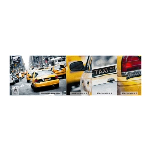 Fotobehang Monster Premium Canvas - Alleen in deze stad - Stad, New York, Taxi - 100x30 cm