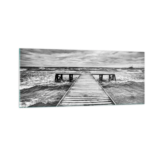 Schilderen op glas - Ik wacht tot de wind wegjaagt... - 100x40 cm