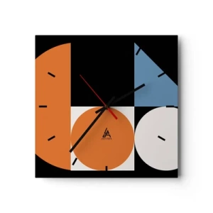 Wandklok - Klok - Dacht lay-out - 30x30 cm