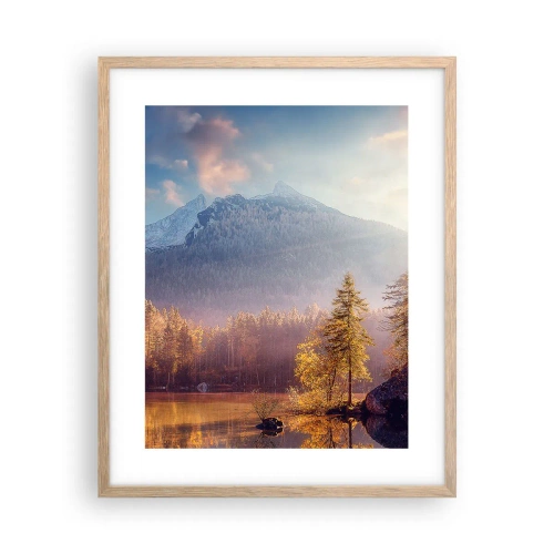 Een poster in een licht eiken lijst - In bergen en dalen - 40x50 cm