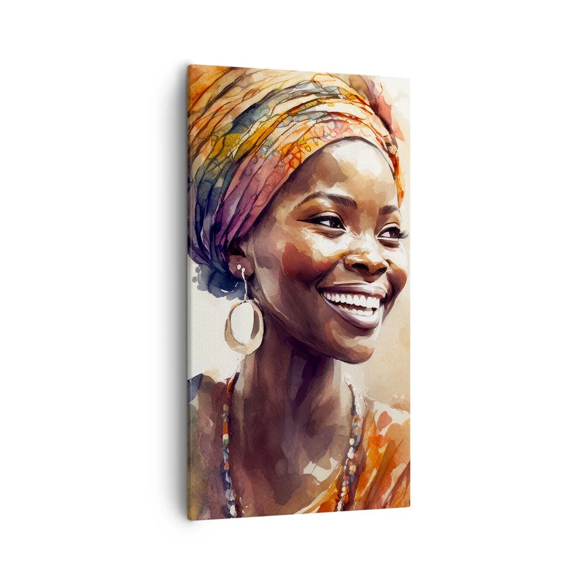 Schilderen op canvas - Afrikaanse koningin - 55x100 cm