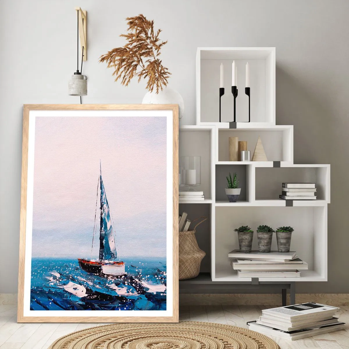 Een poster in een licht eiken lijst - Broederschap van de wind - 50x70 cm