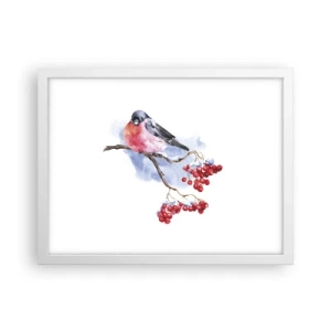 Poster in een witte lijst - Winter in kleur - 40x30 cm