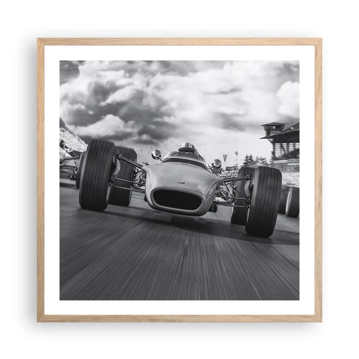 Een poster in een licht eiken lijst - Er is kracht! - 60x60 cm