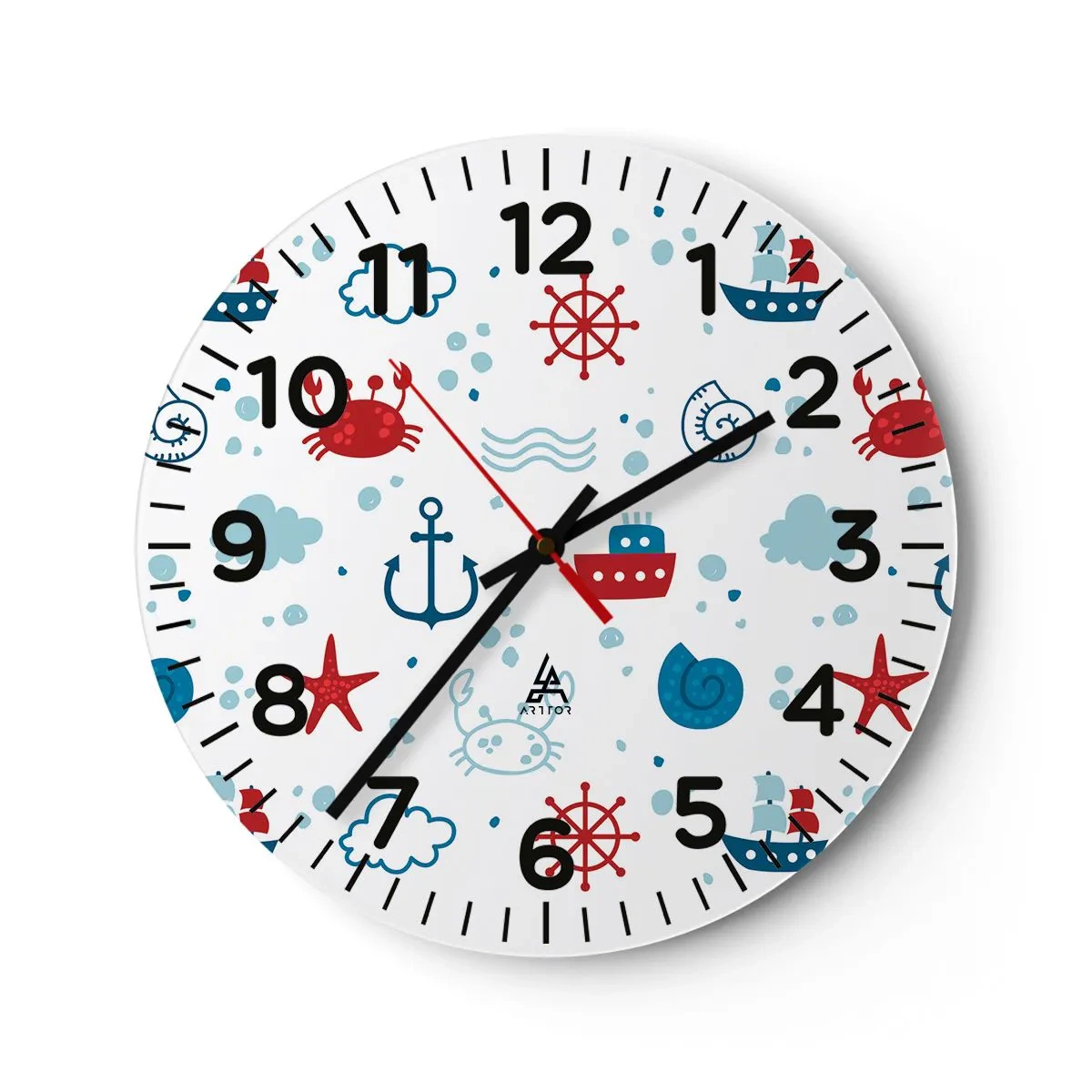 Wandklok - Klok - Zee sprookje - 30x30 cm