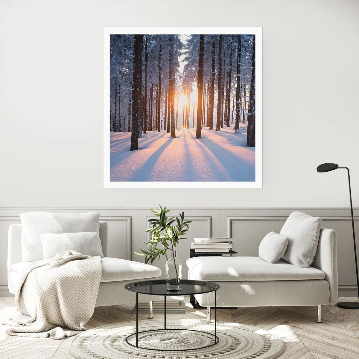 Poster - Duidelijk in zwart-wit - 60x60 cm