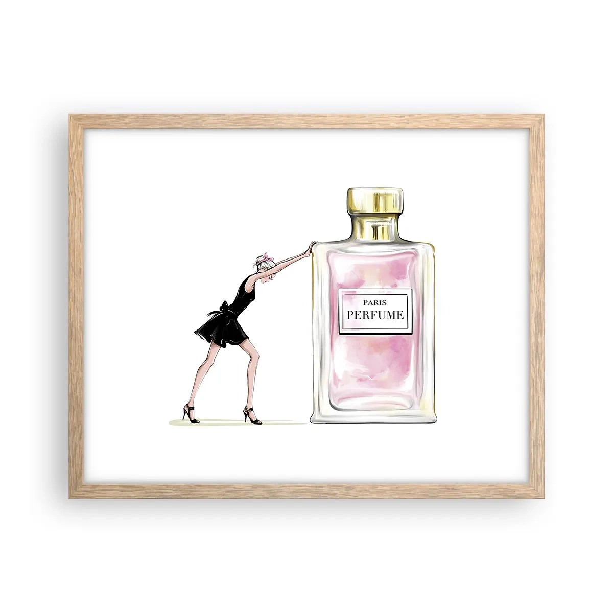 Een poster in een licht eiken lijst - De essentie van vrouwelijkheid - 50x40 cm