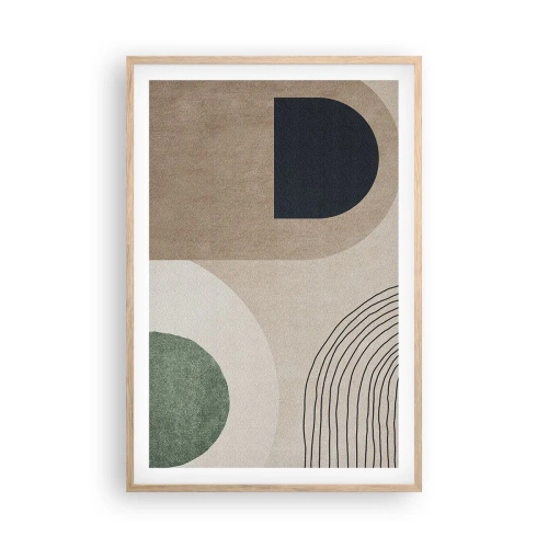 Een poster in een licht eiken lijst - De zachtheid van het ovaal - 61x91 cm