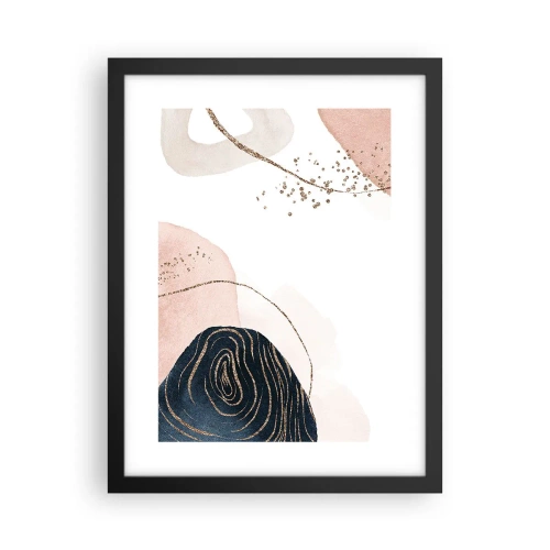 Poster in een zwarte lijst - Alles vloeit - 30x40 cm