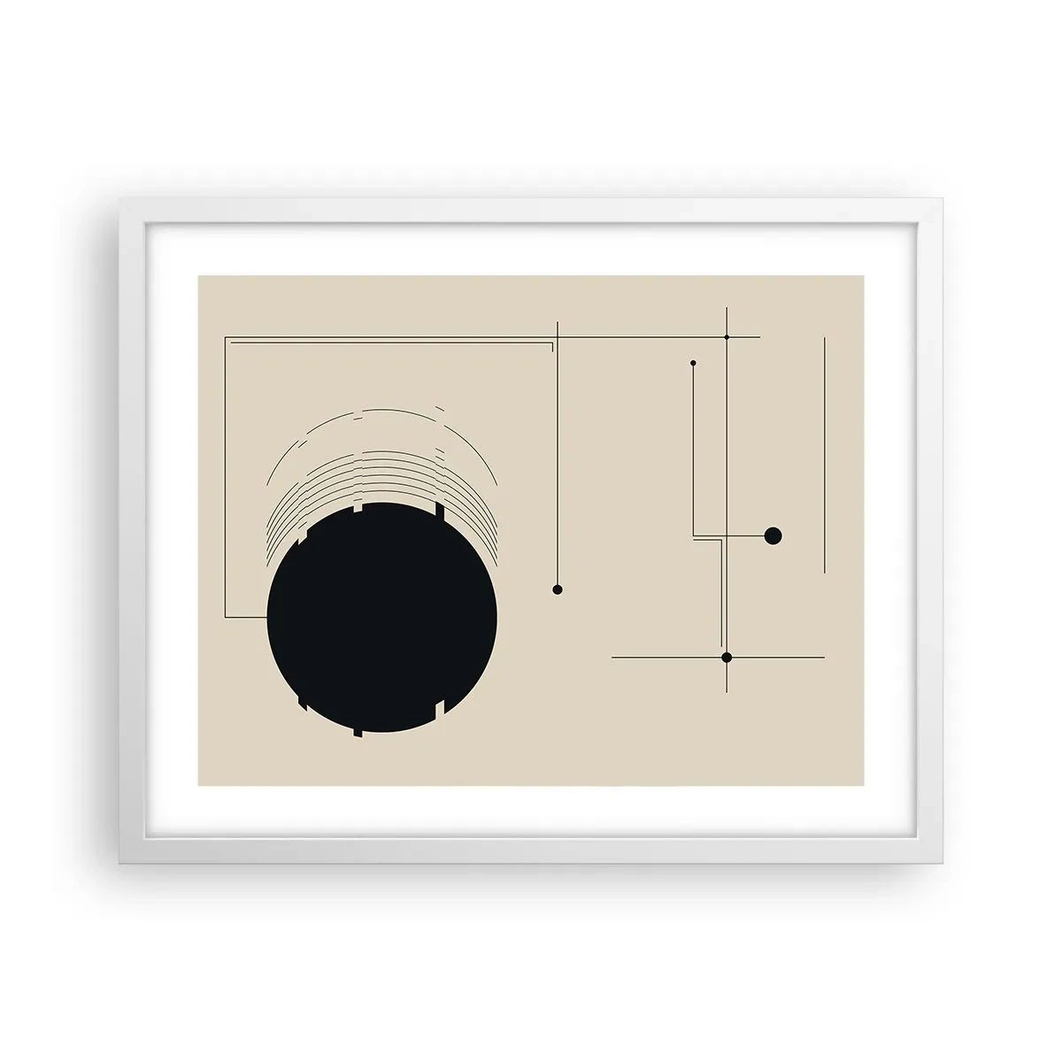 Poster in een witte lijst - Een flexibele en dynamische compositie - 50x40 cm
