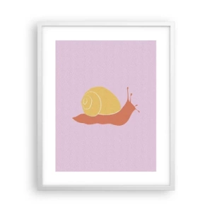 Poster in een witte lijst - Er is geen haast - 40x50 cm