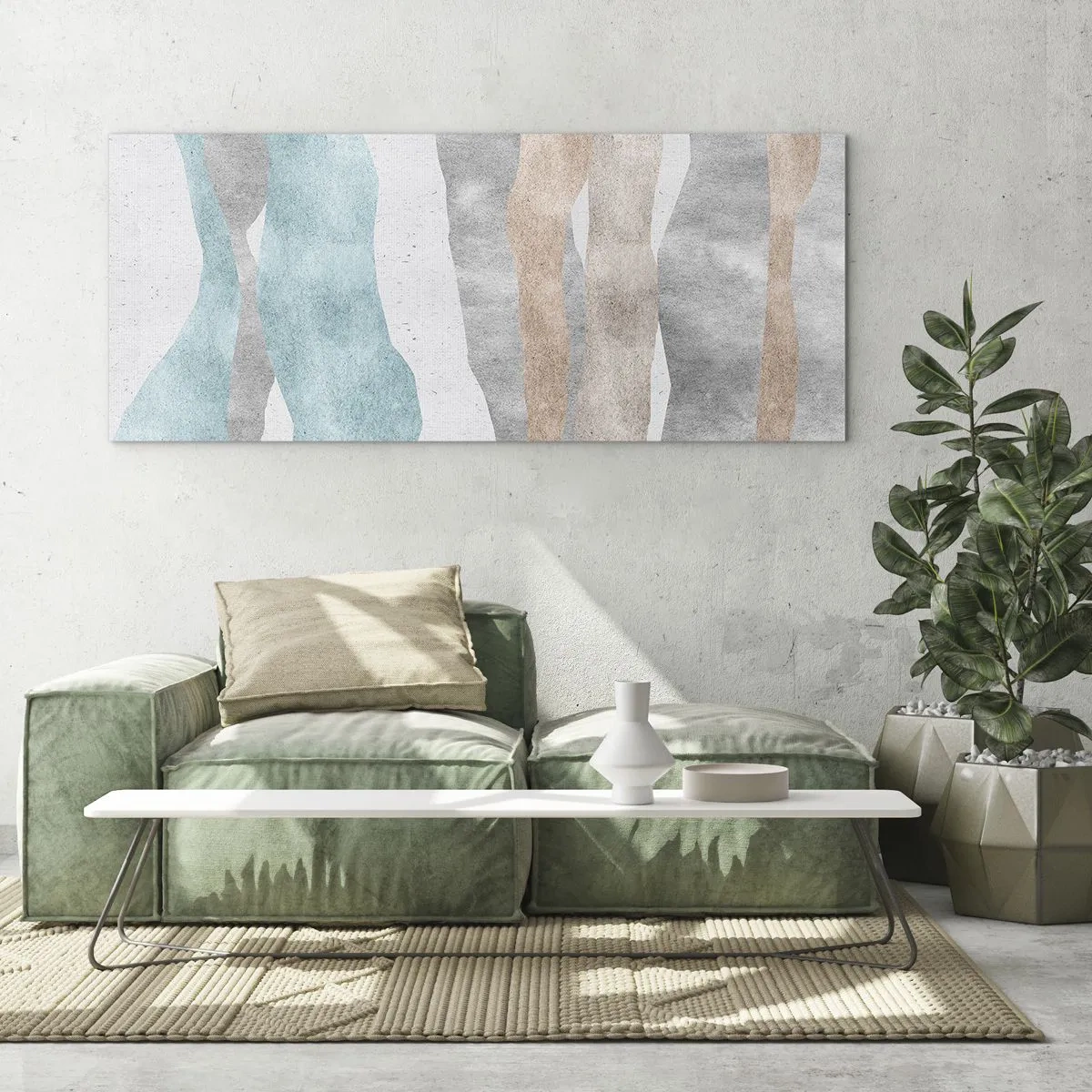 Schilderen op glas - Een studie van nabijheid - 100x40 cm