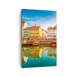 Schilderen op canvas - Over het water zo glad als een spiegel - 80x120 cm