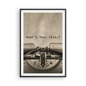 Poster in een zwarte lijst - Vertel het mee - 61x91 cm
