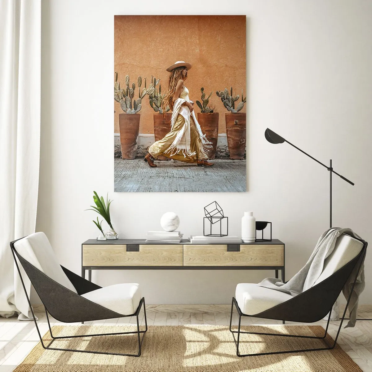 Schilderen op glas - Hippie-stijl - 70x100 cm