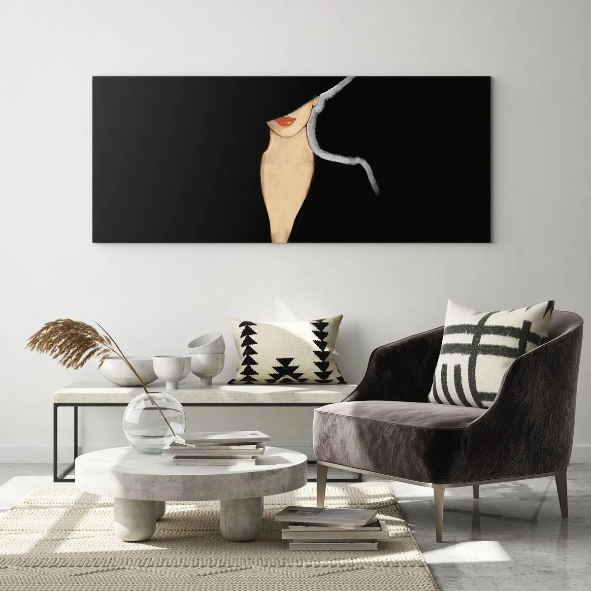 Schilderen op glas - Elegantie en stijl - 100x40 cm