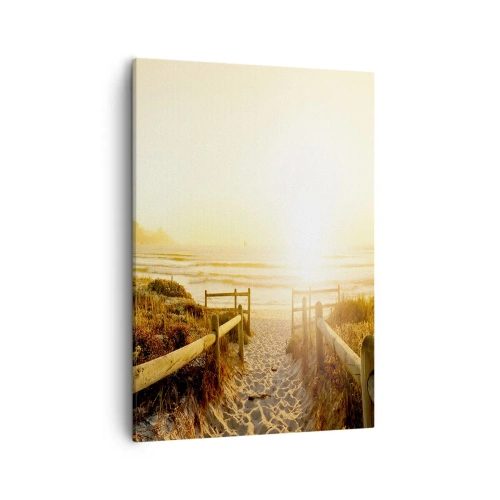 Schilderen op canvas - Over het duin, richting de zon - 50x70 cm