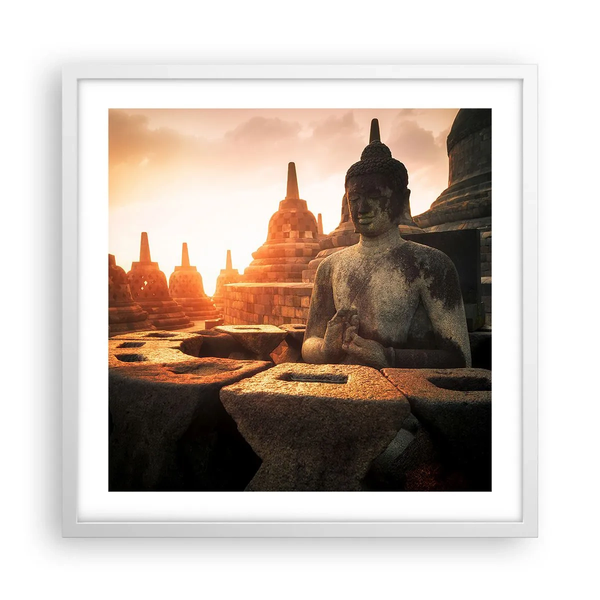 Poster in een witte lijst - Weer van grote wijsheid - 50x50 cm