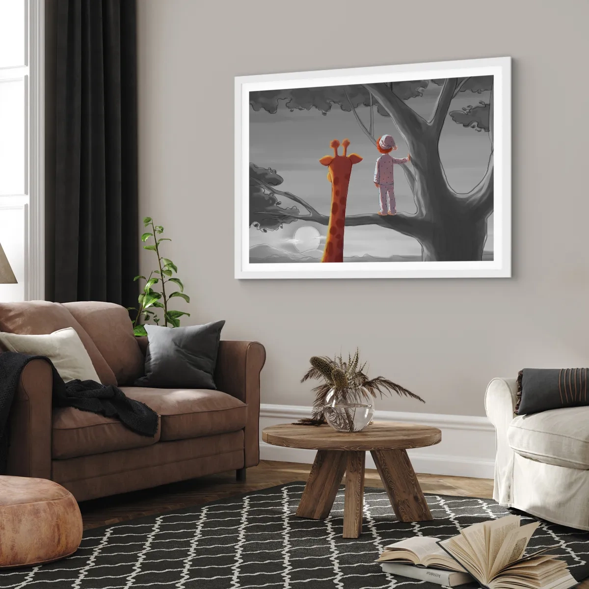 Poster in een witte lijst - Dit gebeurt echt - 50x40 cm