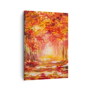 Schilderen op canvas - Koperen bos - 50x70 cm