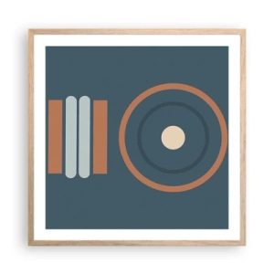 Een poster in een licht eiken lijst - De essentie van dingen - 60x60 cm