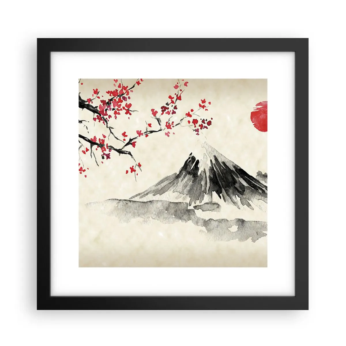 Poster in een zwarte lijst - Houd van Japan - 30x30 cm