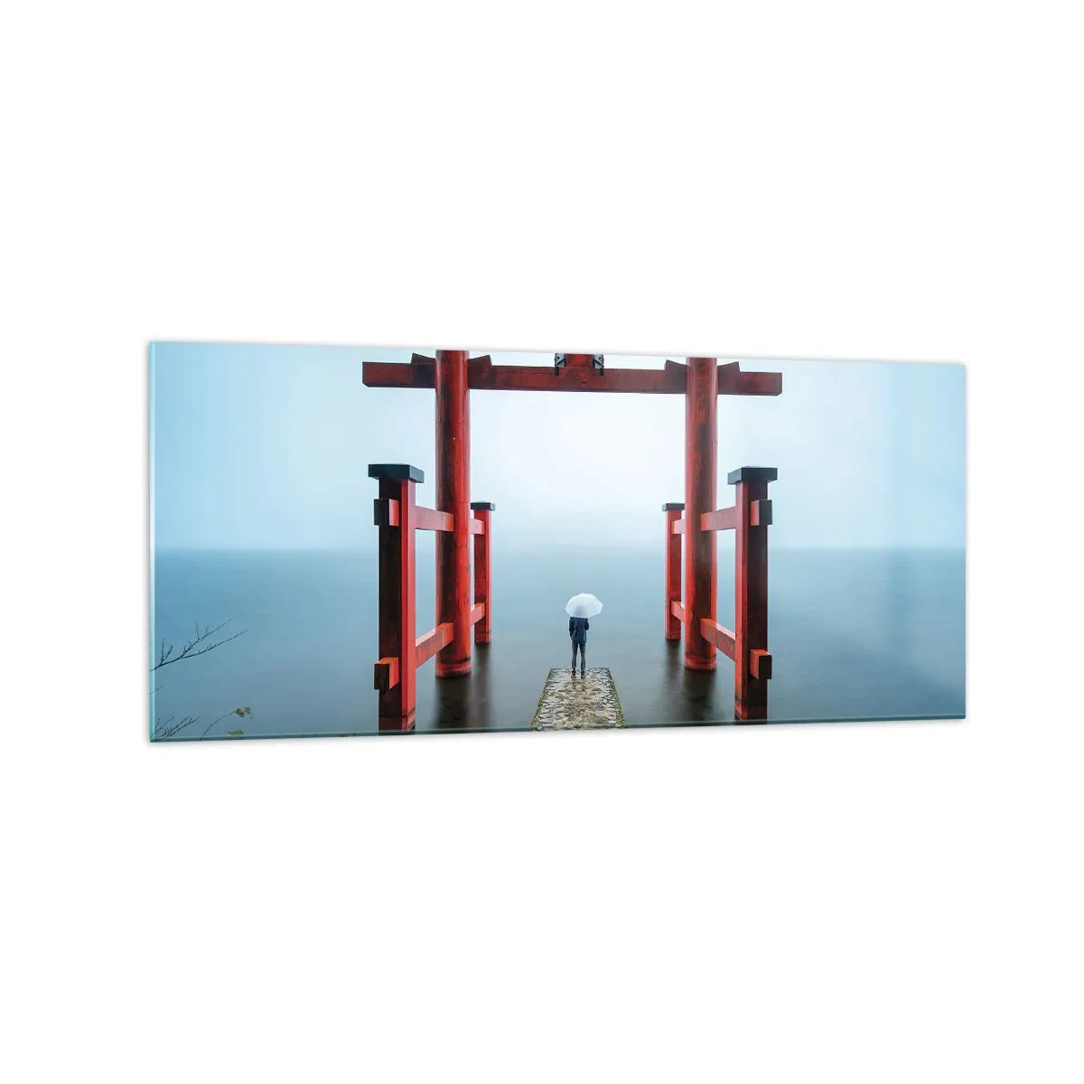 Schilderen op glas - Japanse mijmering - 120x50 cm