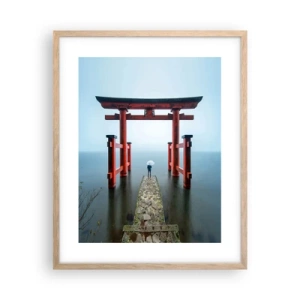 Een poster in een licht eiken lijst - Japanse mijmering - 40x50 cm