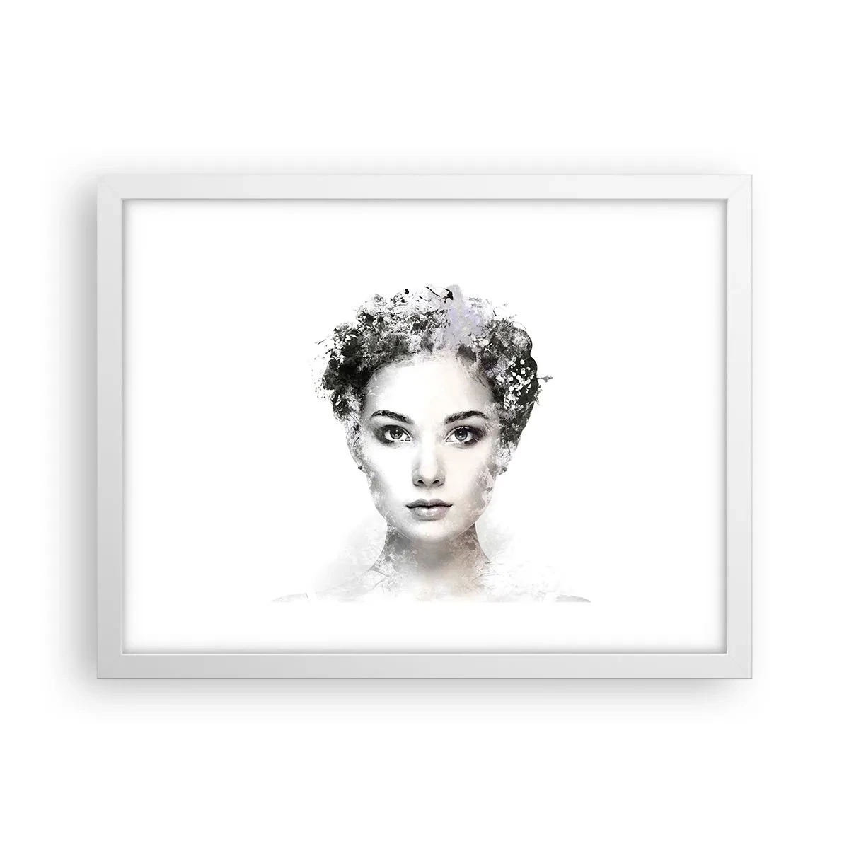 Poster in een witte lijst - Een uiterst stijlvol portret - 40x30 cm