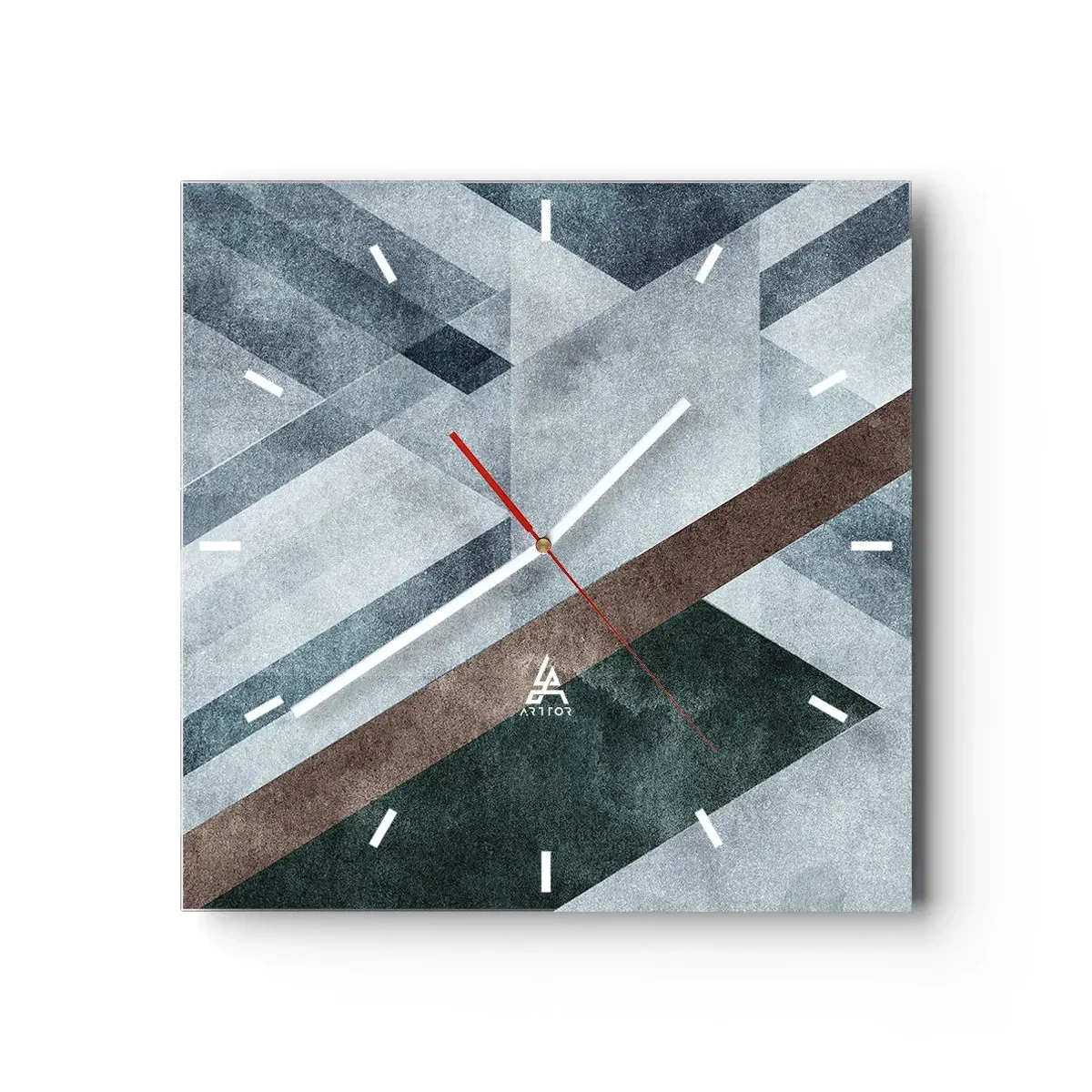 Wandklok - Klok - Verfijnde elegantie van geometrie - 40x40 cm