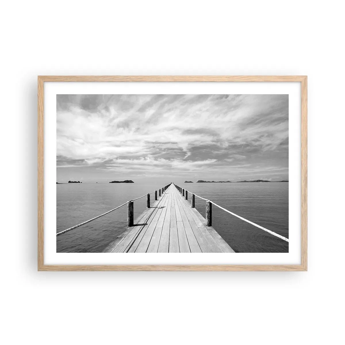 Een poster in een licht eiken lijst - Of misschien een reis... - 70x50 cm