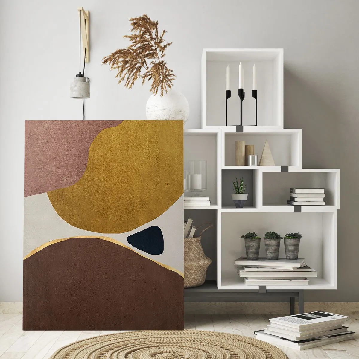 Schilderen op glas - Abstractie – een plek in de ruimte - 70x100 cm