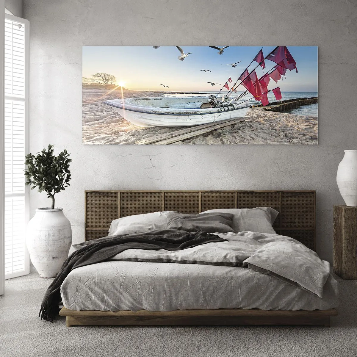 Schilderen op glas - Een welverdiende rust - 120x50 cm