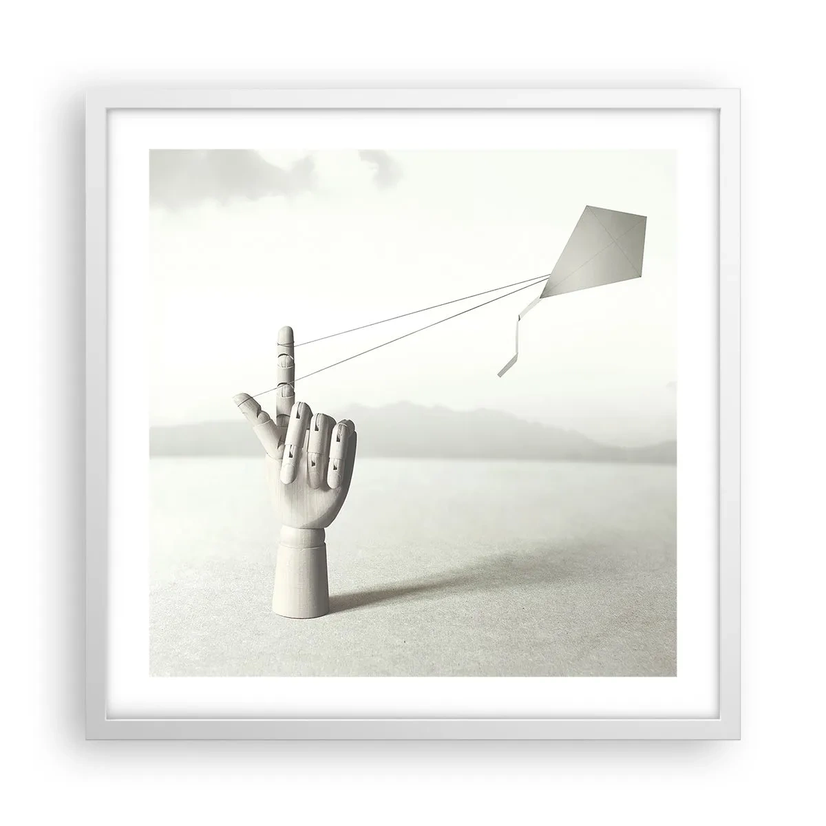 Poster in een witte lijst - Krachttest - 50x50 cm