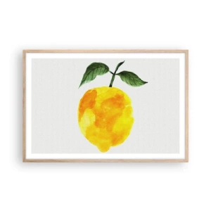 Een poster in een licht eiken lijst - Hoe proef je de zon? - 91x61 cm