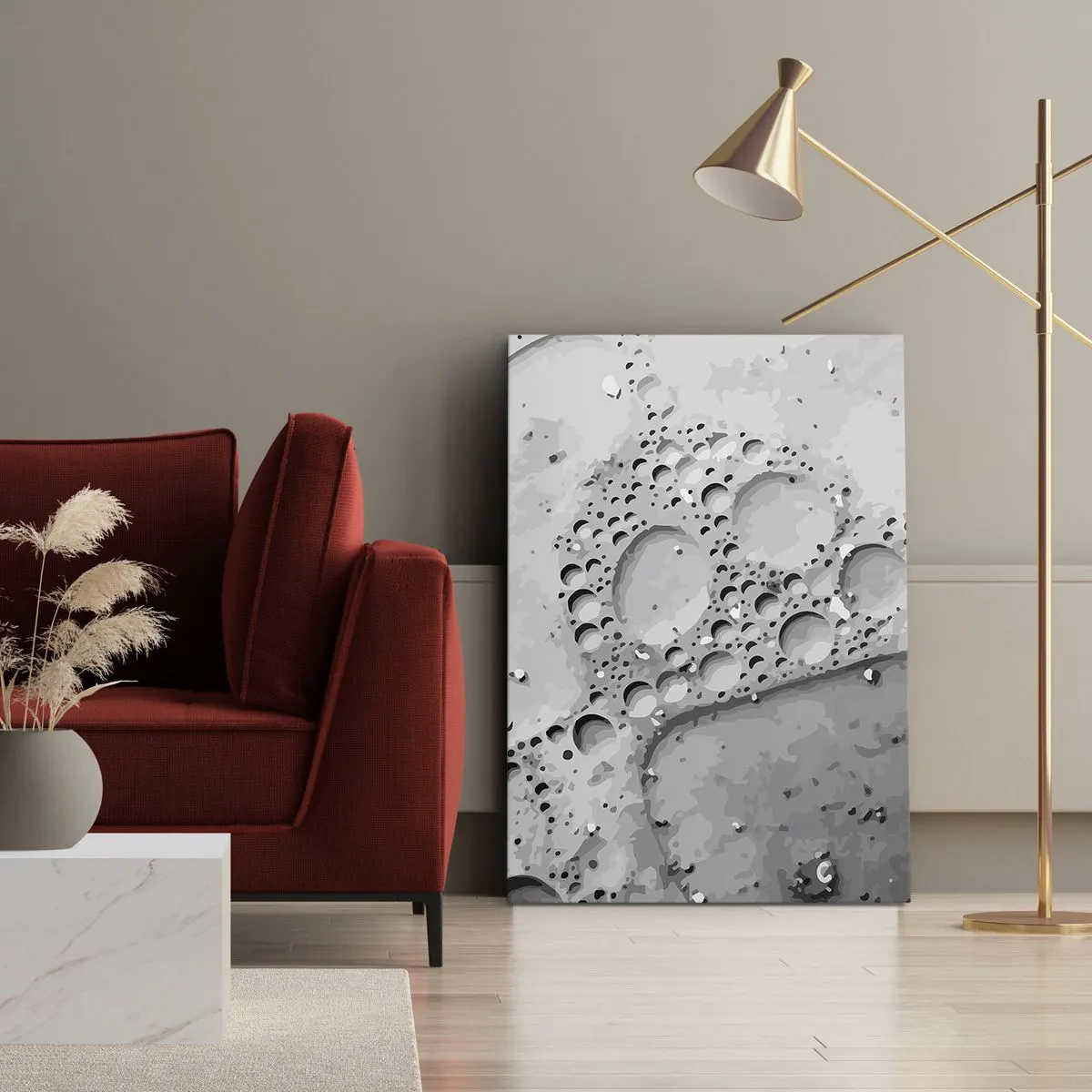 Schilderen op canvas - Schuimspoor - 50x70 cm