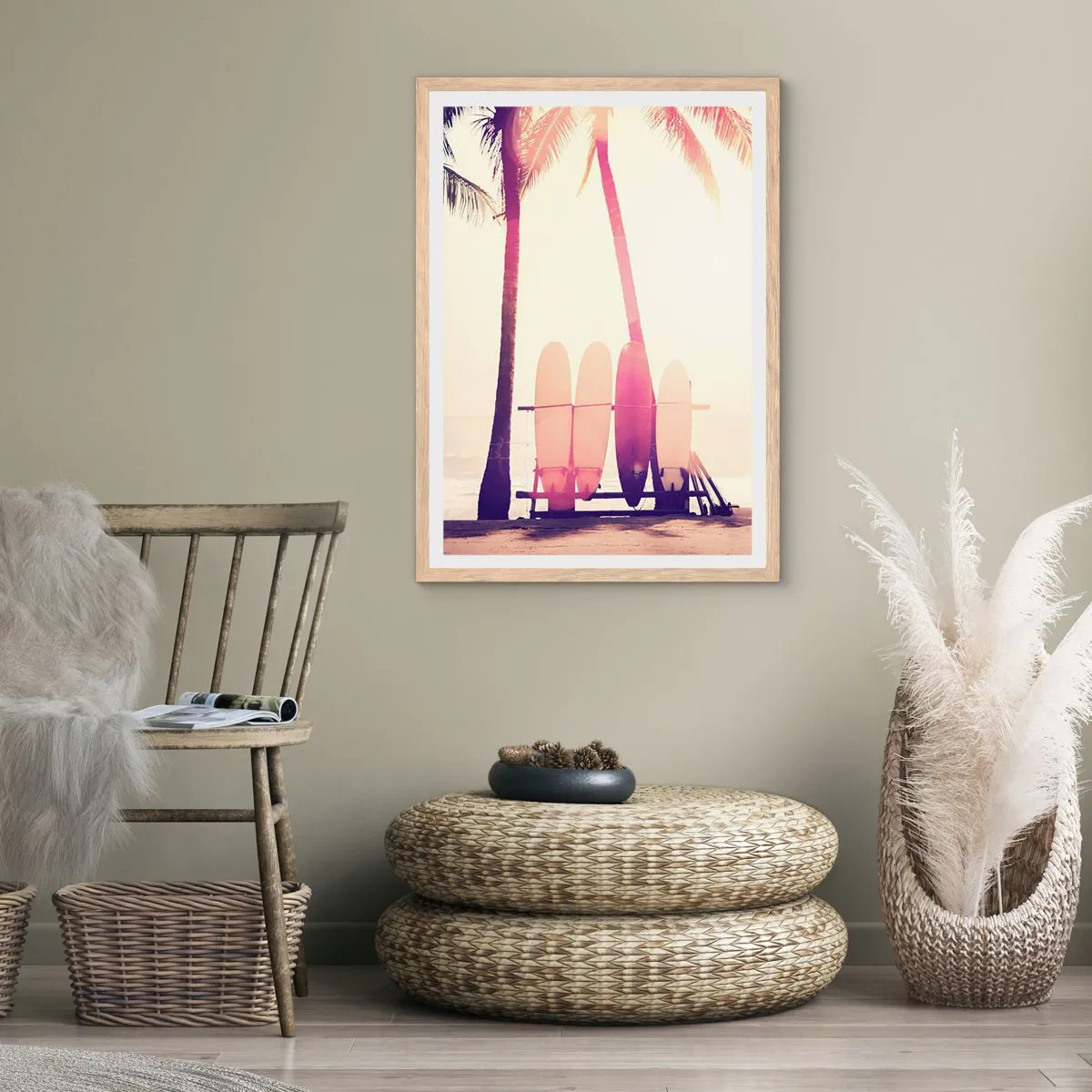 Een poster in een licht eiken lijst - Het wordt een geweldige dag - 40x50 cm