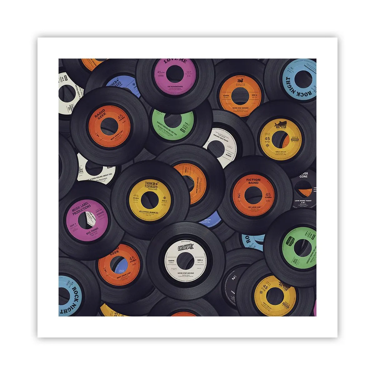 Poster - De kleuren van de klassiekers - 50x50 cm
