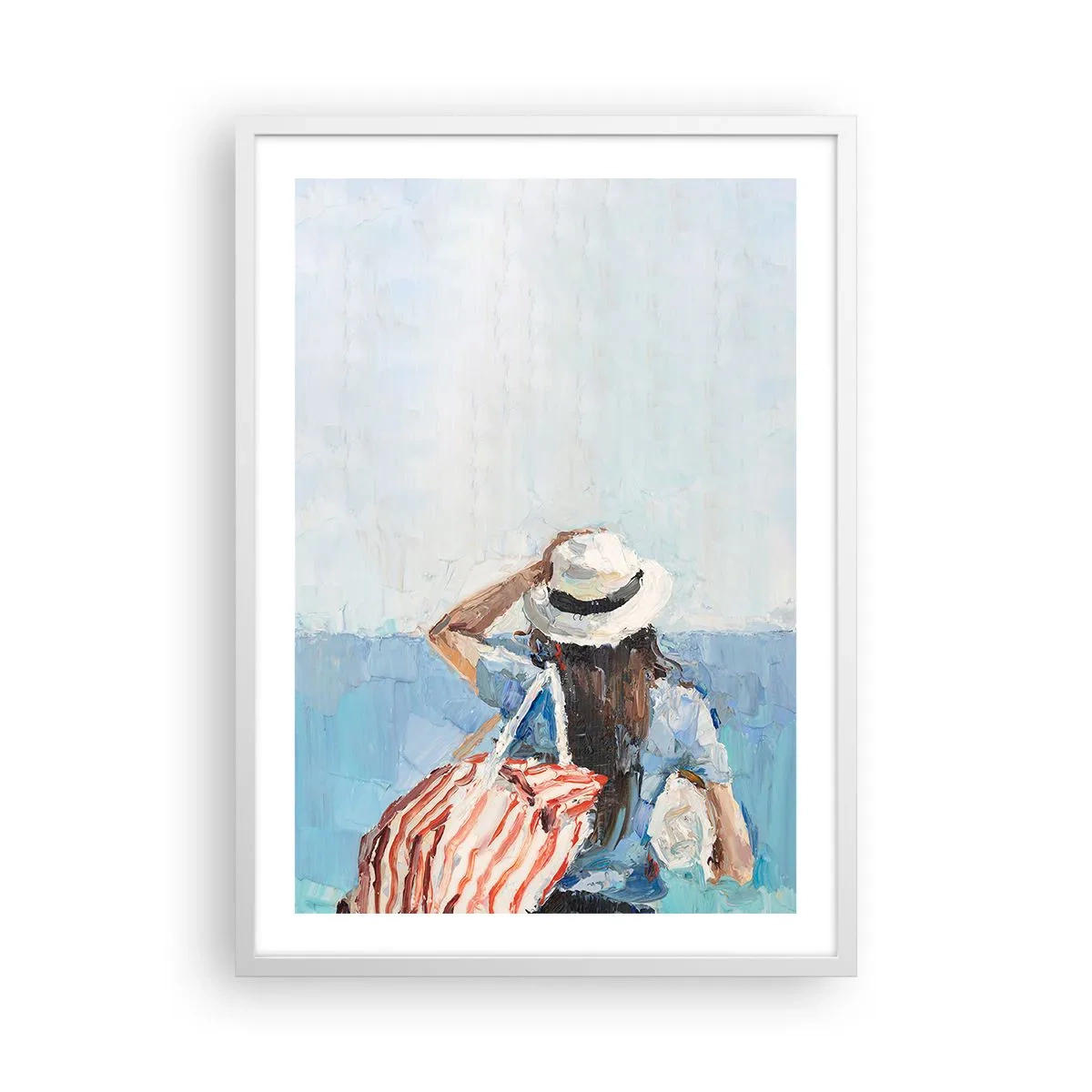 Poster in een witte lijst - Welkom bij je vakantie - 50x70 cm