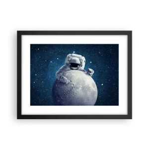 Poster in een zwarte lijst - Ruimte grappenmaker - 40x30 cm