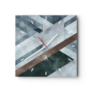 Wandklok - Klok - Verfijnde elegantie van geometrie - 30x30 cm