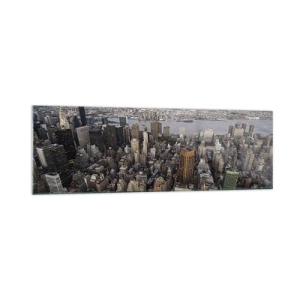 Schilderen op glas - Het kloppend hart van onze tijd - 160x50 cm