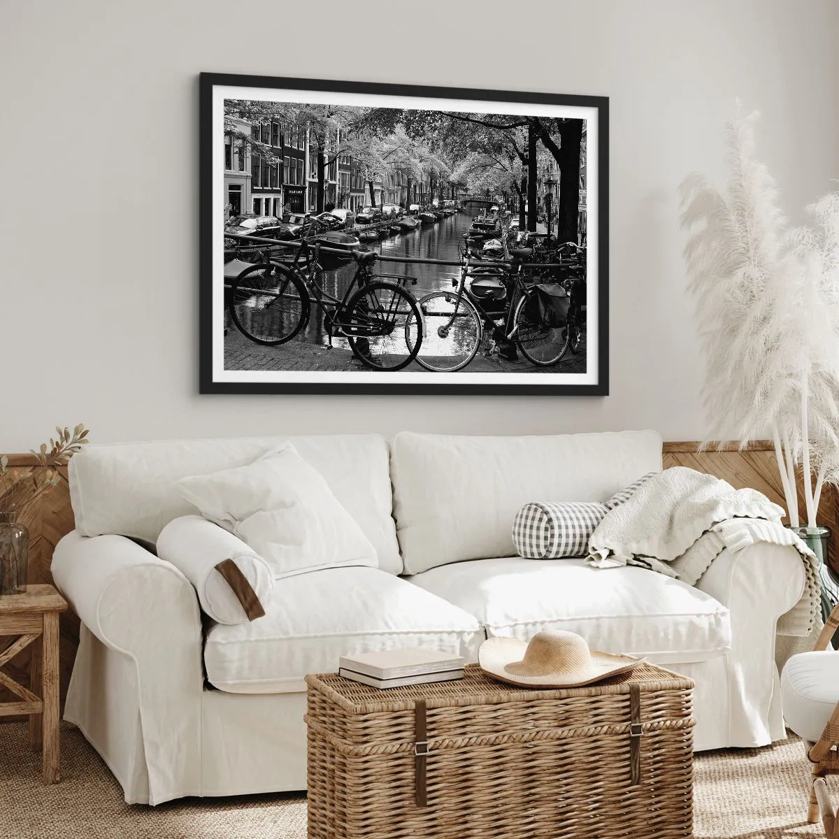Poster in een zwarte lijst - Een heel Nederlands uitzicht - 70x50 cm