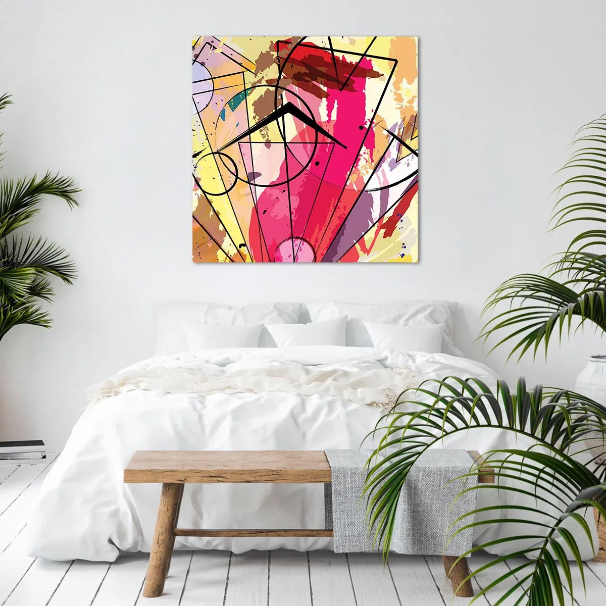 Schilderen op canvas - Explosie - 50x50 cm