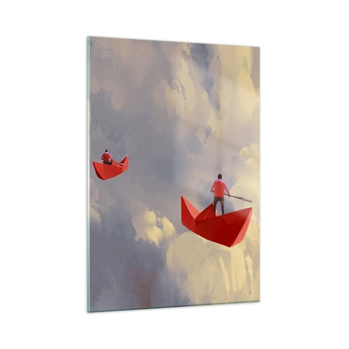 Schilderen op glas - Dromers expeditie - 50x70 cm