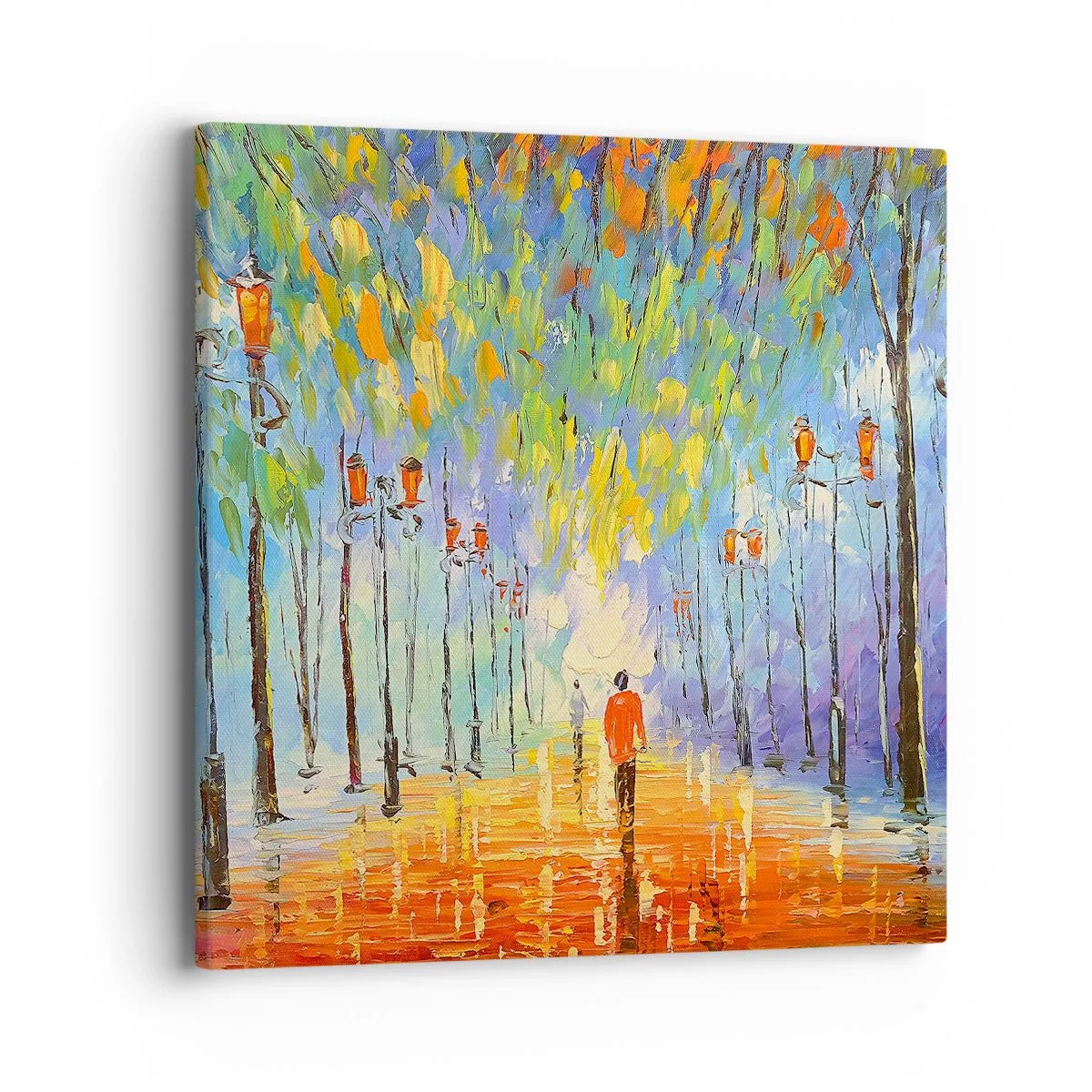 Schilderen op canvas - Nachtlied van regen - 40x40 cm