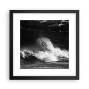 Poster in een zwarte lijst - Uitdaging aanvaard! - 30x30 cm