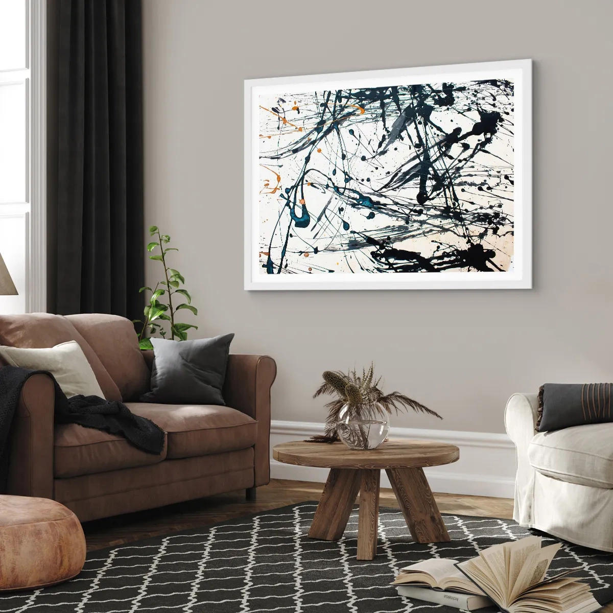 Poster in een witte lijst - Zin of geen zin? - 70x50 cm