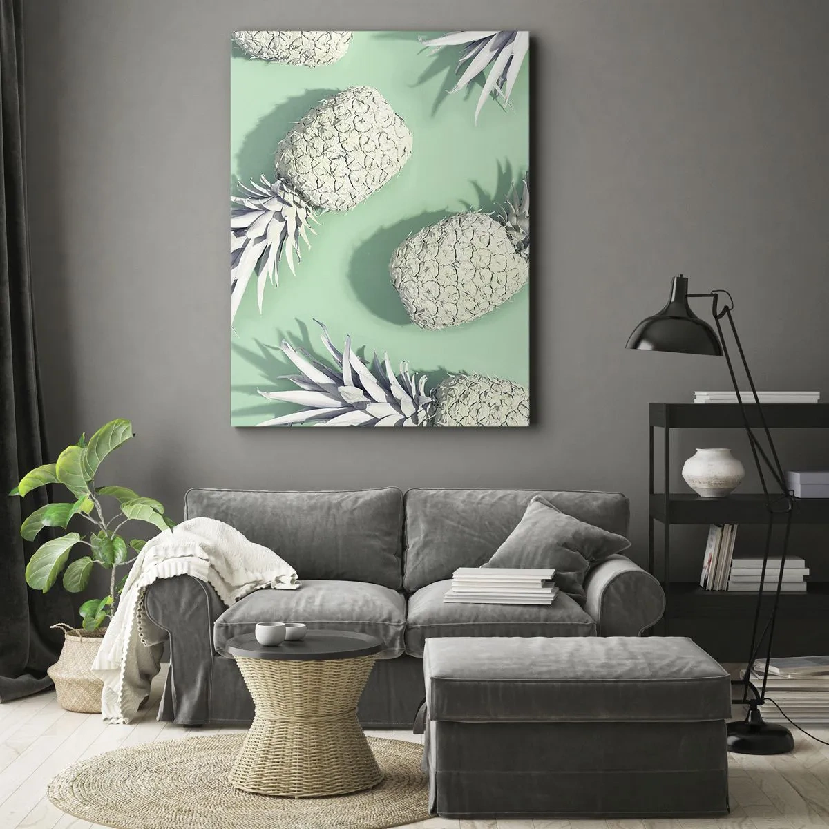 Schilderen op canvas - Het gaat goed met munt - 50x70 cm